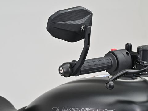 Heavyweight Bar End Mirror Adapter Matte Black M8 Kawasaki Set of 2 (Left and Right)