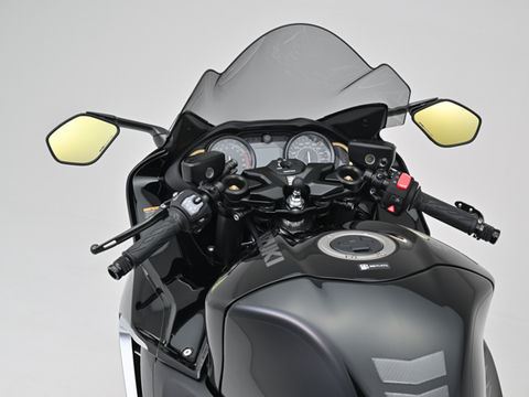 Hi-Viz Stick-On Mirror Gold Suzuki 3