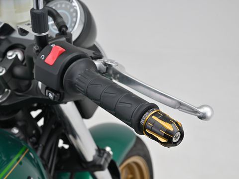 PREMIUM ZONE Handlebar End Plugs TECHNO Gold M8 Kawasaki