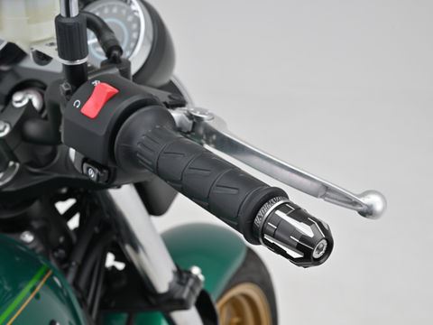 PREMIUM ZONE Handlebar End Plugs TECHNO Ash Silver M8 Kawasaki