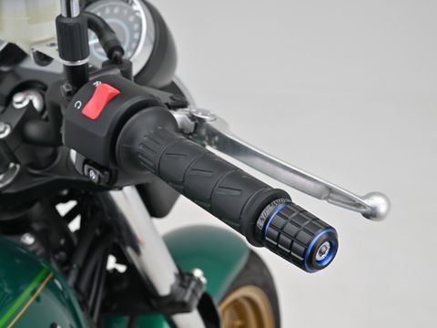 PREMIUM ZONE Handlebar End Plugs BRICK Blue M8 Kawasaki