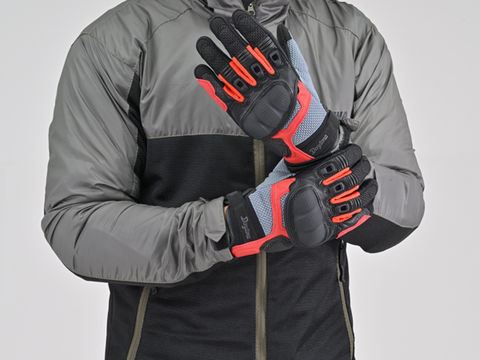 DG-008 コンフォートエアフローメッシュグローブ ブラック/レッド M