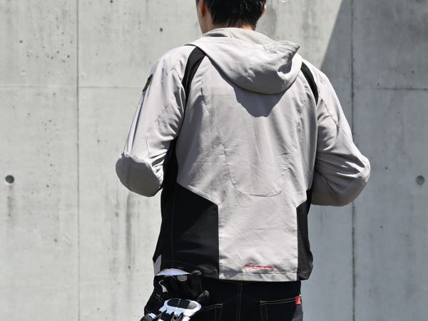 DJ-009 クイックドライパーカー ブラック/グレー L