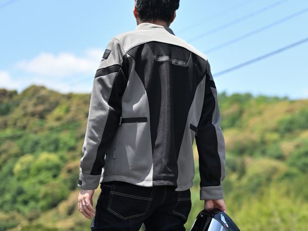DJ-011 フルメッシュジャケット ブラック/グレー 2XL