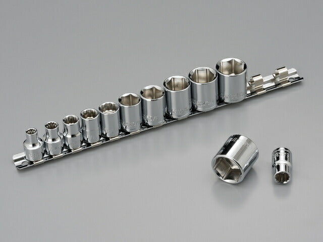 Inch Socket Set, March 8, 2014, 12 Pieces, Drive Size, with Socket Rail
