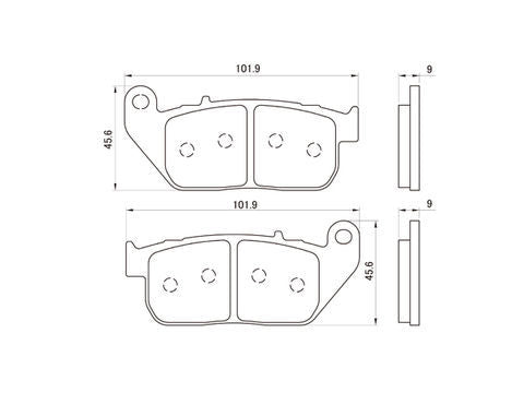 Daytona 67944 Brake Pads (Front) Harley XL Sportster (04-12)