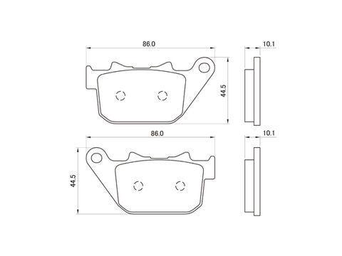 DAYTONA 67945 Brake Pads (Rear) Harley XL Sportster (04-12)