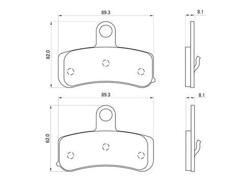Brake Pads (Front) for Harley Dyna (08-09)