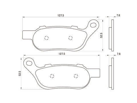 DAYTONA 67950 Brake Pads (Rear) Harley DYNA (08-09)