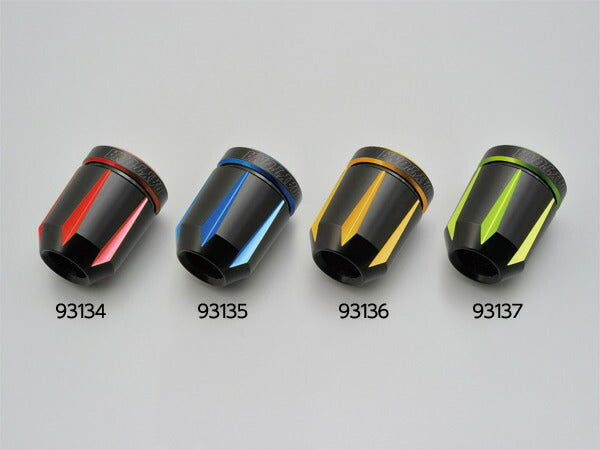 PREMIUM ZONE Bar End Plugs, Scratch Type, for Kawasaki, Red