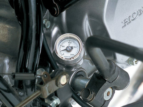 ディップスティック油温計 クリアーアルマイト/ホワイトパネル APE/XR/DREAM系用 エイプ/ドリーム