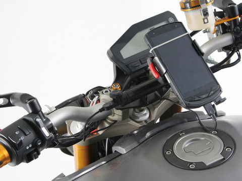 マルチバーUSB電源5V2.1A ハンドルポストクランプタイプ ショート