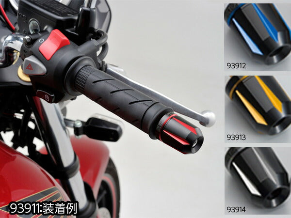 PREMIUM ZONE Bar End Plugs Scratch Type Honda-Specific Gold