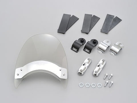 Flyscreen メーターバイザー ライトスモーク φ44~51mm フロントフォーククランプタイプ