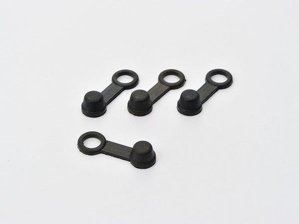 Breeder Rubber Caps, Pack of 4, Black