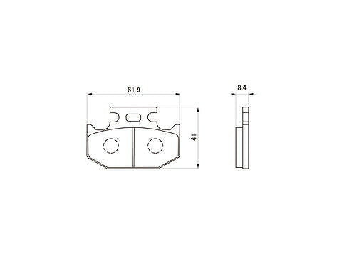 Daytona 66804 Golden Pad X Brake Pads Rear Serow 250