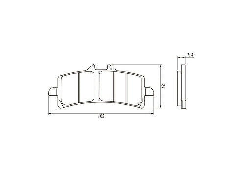 Daytona 67591 Golden Pad X Front Brake Pads GSX-S1000
