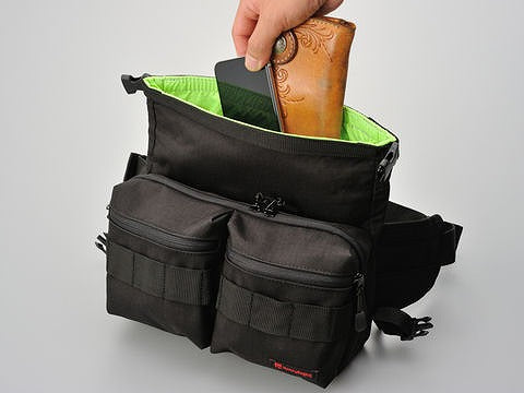 ヘンリービギンズ 防水ウエストバッグ DH-737 ブラック 4L