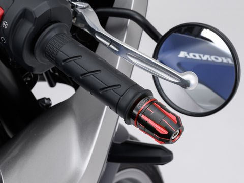 PREMIUM ZONE Handlebar End Plugs TECHNO Red for Honda M6