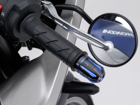 PREMIUM ZONE Handlebar End Plugs TECHNO Blue Honda M6
