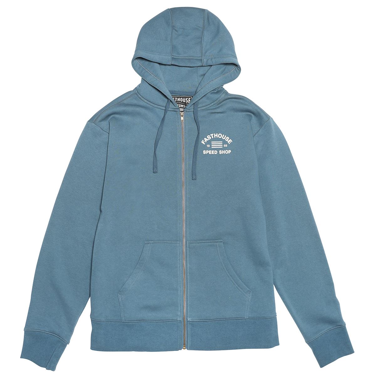 Fast House Cobalt Zip-Up Hoodie Vintage Blue
