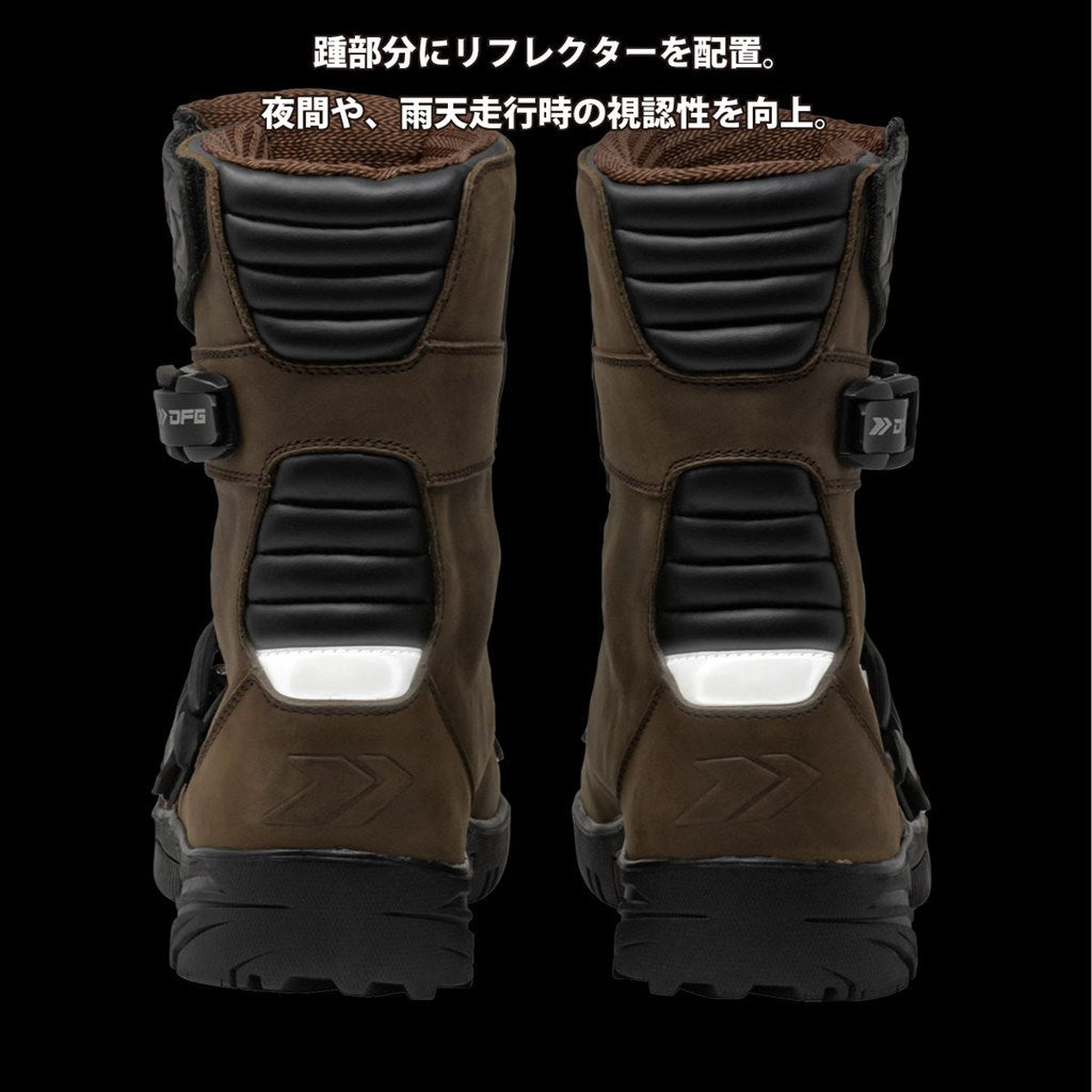 ナビゲーター ショートブーツ ブラウン/マットブラック