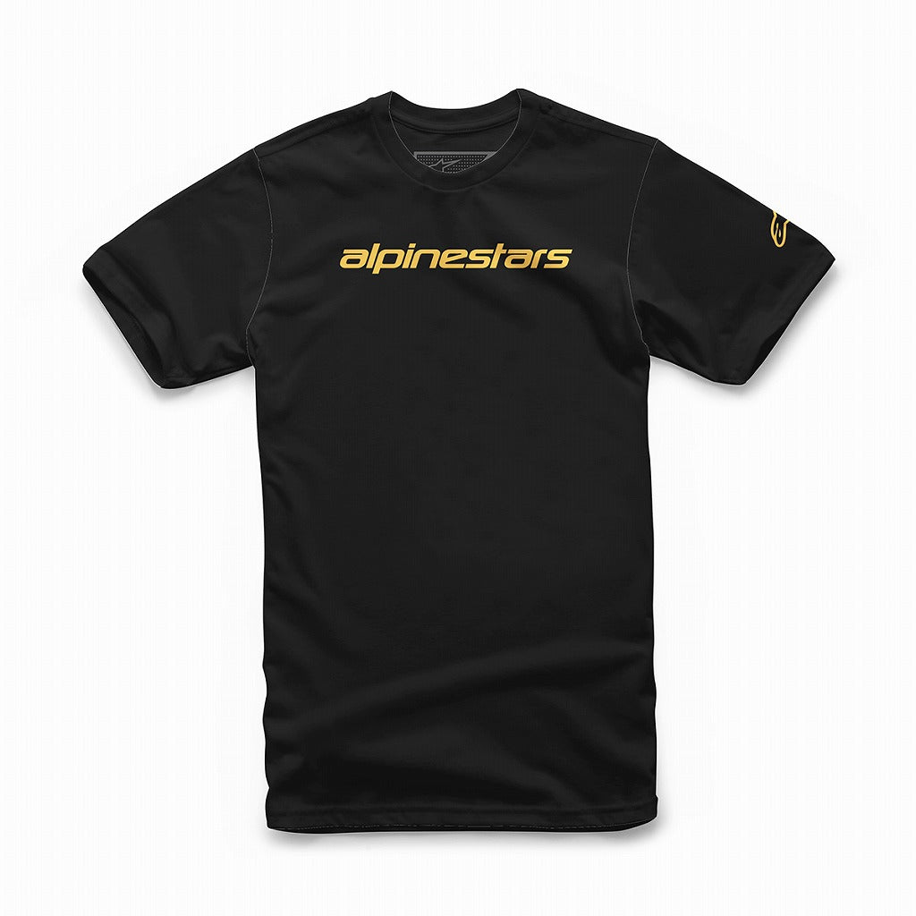 リニアーワードマーク Tシャツ ブラック/ピーチ