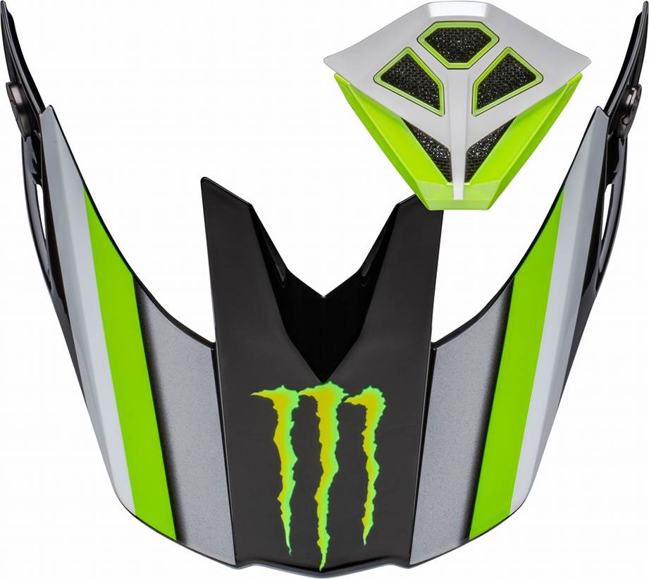 MOTO-10 バイザー&マウスピースキット グロスブラック/グリーン