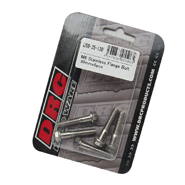 M6 Stainless Steel 30mm Flange Bolts 5 pcs