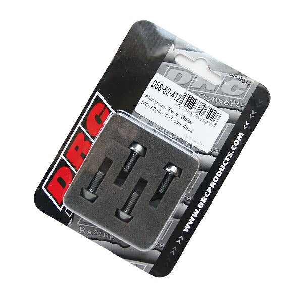 M6 Aluminum Tapered Bolts, Titanium Color, 4 pieces, 12mm