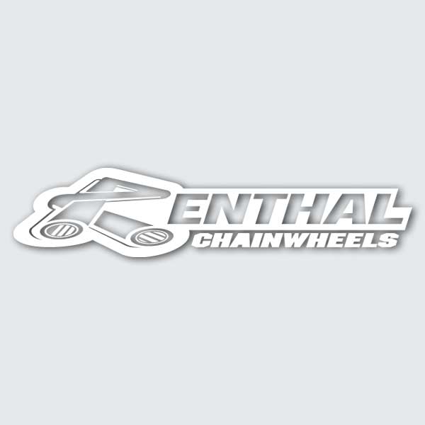 D/Cレーシング ステッカー each RENTHAL ホワイト