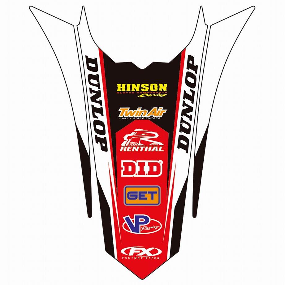 リヤフェンダーデカール 4D CRF450R