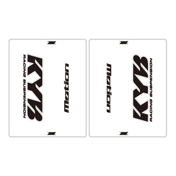 Fork Decals KYB Black/White Clear