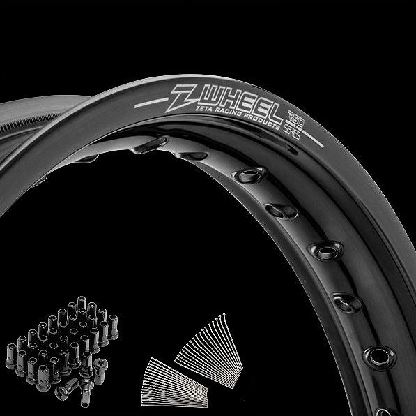 Rim Set Front Black Rim/Black Nipple CR125R '92-'94 CR250R '92-'94