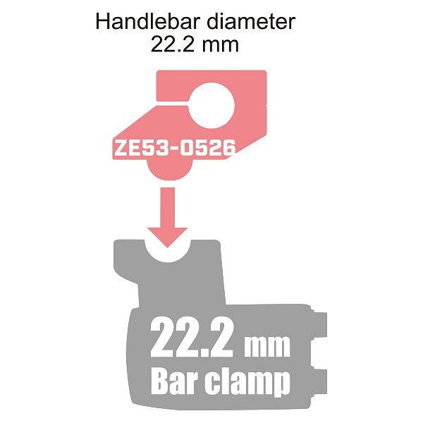 Bar Rise Kit for Standard Bars (22.2mm) 20mm Offset, 26mm Rise, Black