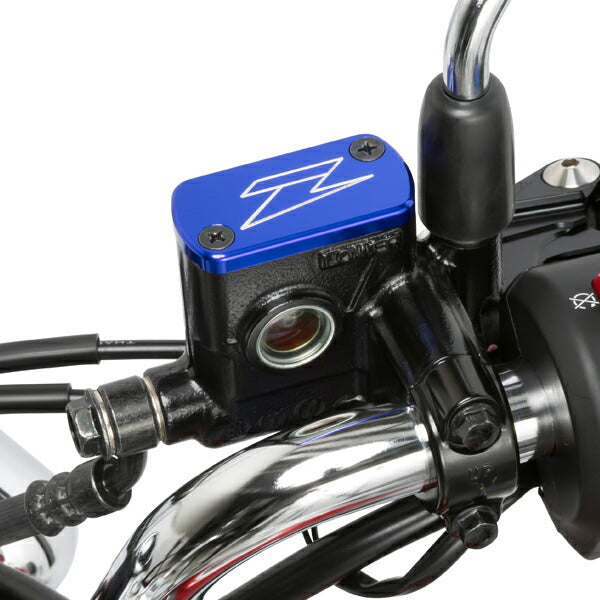リザーバーカバー ブルー フロント CR125