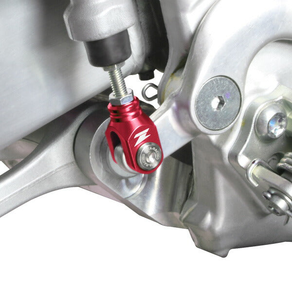 リヤブレーキクレビス WR250R/X スペーサー付き レッド 赤