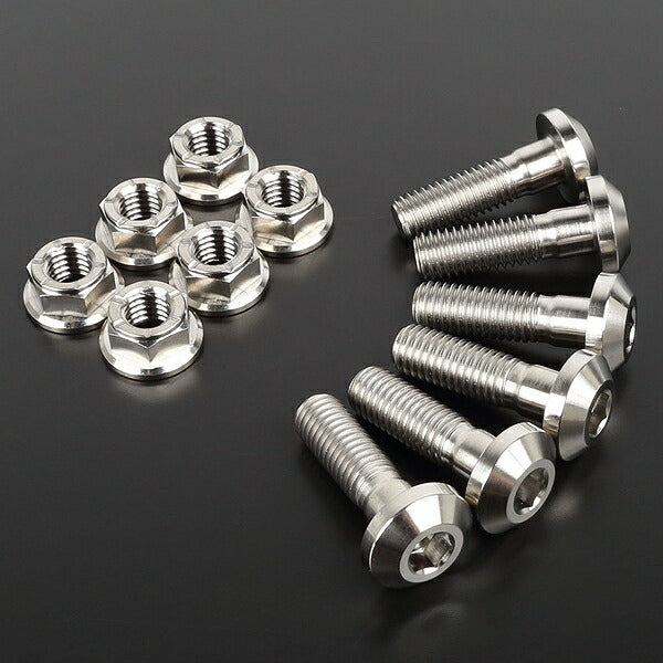 Z-Titan Sprocket Bolt and Nut Set Pan Head M8-P1.25 28mm 6 pieces
