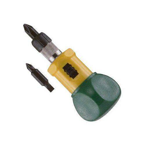 ラチェットスタビー ドライバー サイズ:全長95mm 材質:ABS樹脂 ビットサイズ(mm):+#2/-6、+#1/-4.5