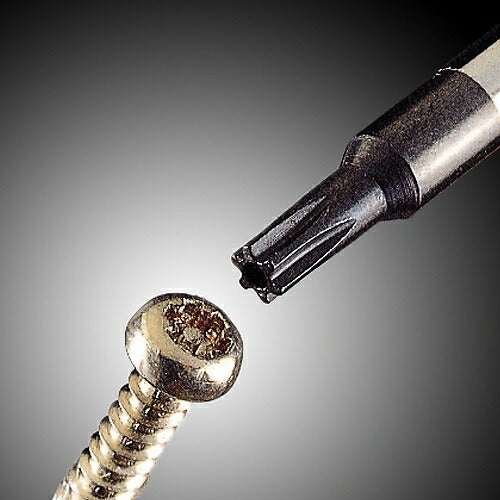 特殊ネジ用ドライバー サイズ:全長146mm 形状:トルクスT6 先端サイズ:1.7mm 先端長:10mm 軸長:75mm 軸径:3.0mm グリップ径:φ15mm