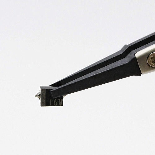 ESDピンセット 先細平型タイプ 125mm 先端サイズ2.3mm