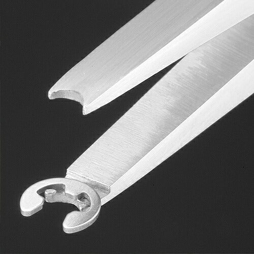 Eリングプライヤー プライヤー サイズ:48X150mm 材質:ステンレス 適応リングサイズ:3~5