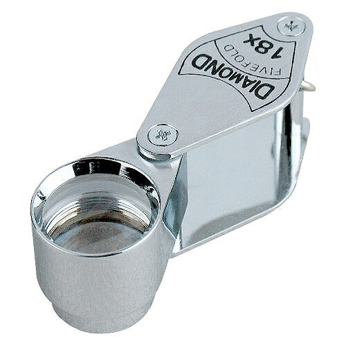 ポケットルーペ ルーペ 全長(収納時):63mm(40mm) 倍率:18倍 レンズ径:φ17mm レンズ仕様:アクロマートレンズ