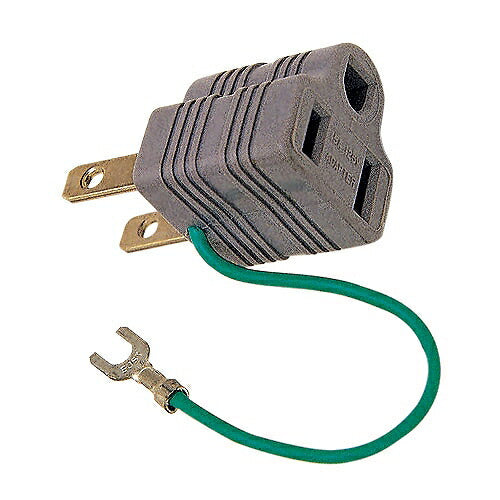 2P・3P変換プラグ アース付3Pプラグを一般的2Pプラグにする交換用プラグ