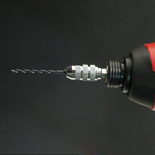 ミニドリルチャック充電ドライバー用 サイズ:全長50mm 材質:真鍮 適応サイズ:0.7~1.9φ、1.9~3.0φ 差込部:6.3mm