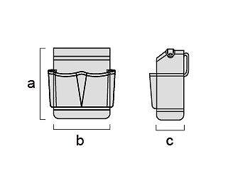 ウエストライン 布製電工バッグ 薄型タイプ