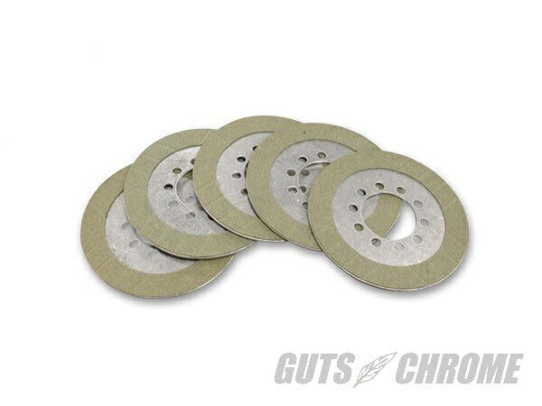 クラッチフリクションプレート ケブラー 5枚入 68-84年前期ビッグツイン乾式4速トランスミッション用 補修部品