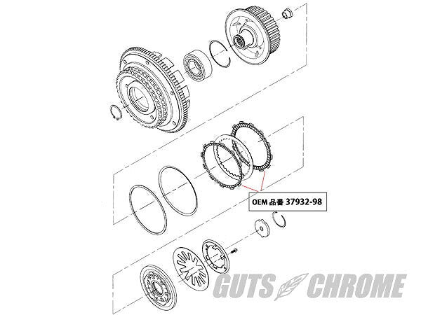 クラッチフリクションプレート 98-11年 ビッグツイン用