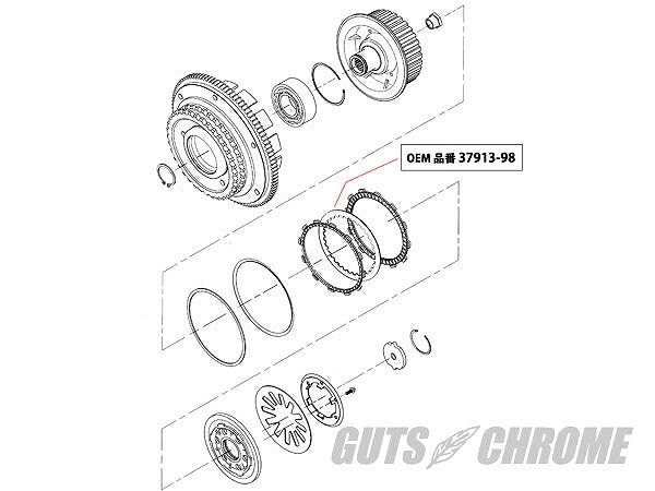 クラッチスチールプレートセット 98-11年 ビッグツイン用