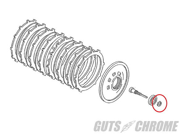 V-TWIN Clutch Adjuster Screw Snap Ring, 10 pc. Sportster